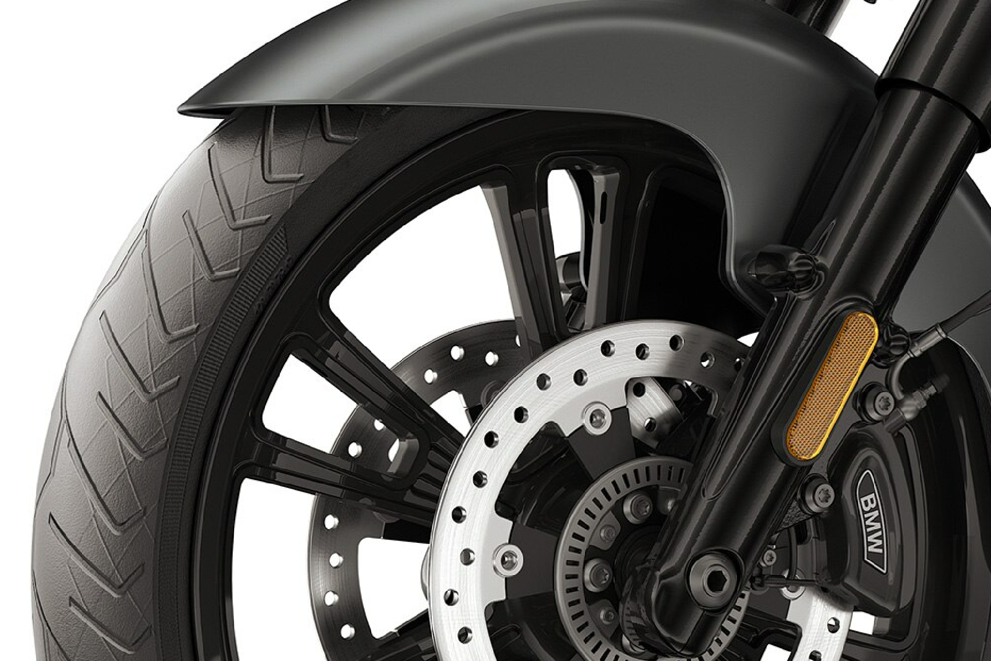 Një rrotë e përparme imponuese 21 inch