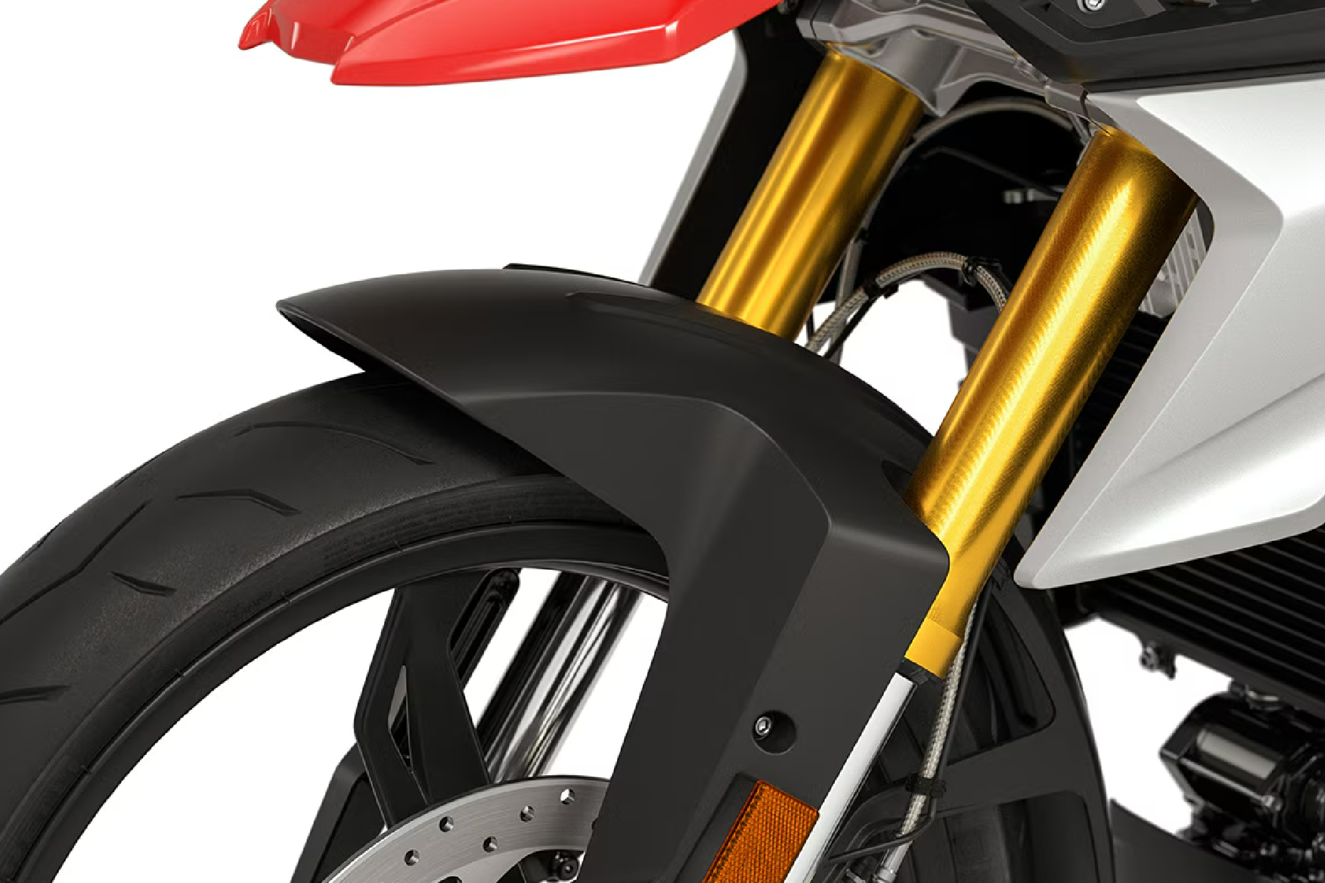 Suspension i përparmë inverted, i anodizuar në ar